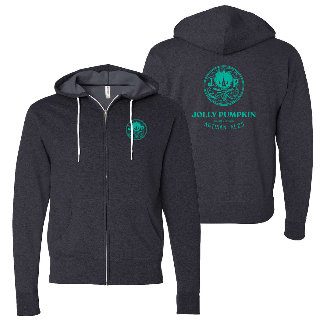 Jolly Pumpkin Hooded Pullover- Charcoal